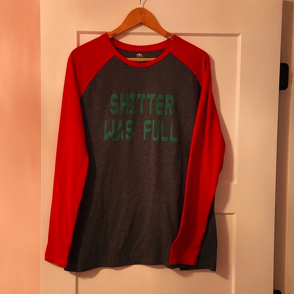 Men's sz large $h!tter was full Christmas vacation baseball style tee - Picture 1 of 1